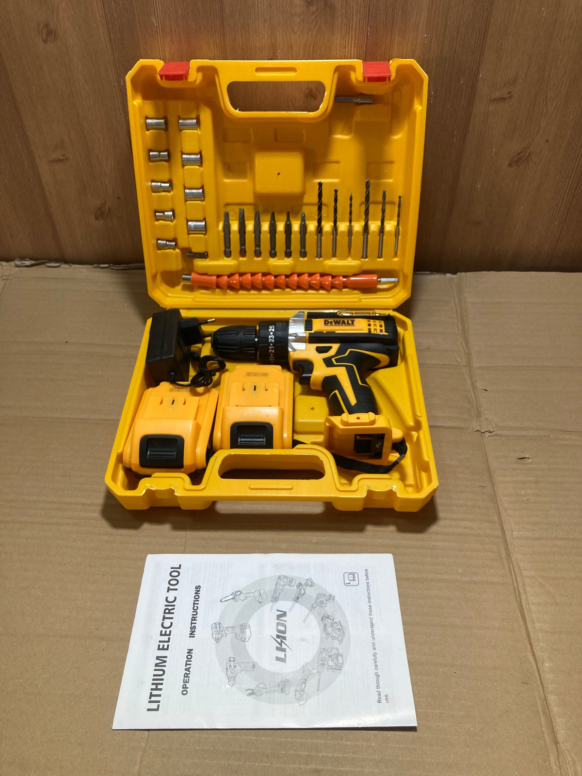 DEWALT 36V Rechargeable Drill Machine with Tool Kit