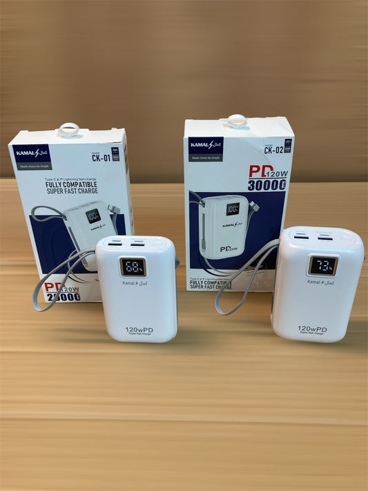 Kamal Ultra Compact Fast Charging Power Bank 120W